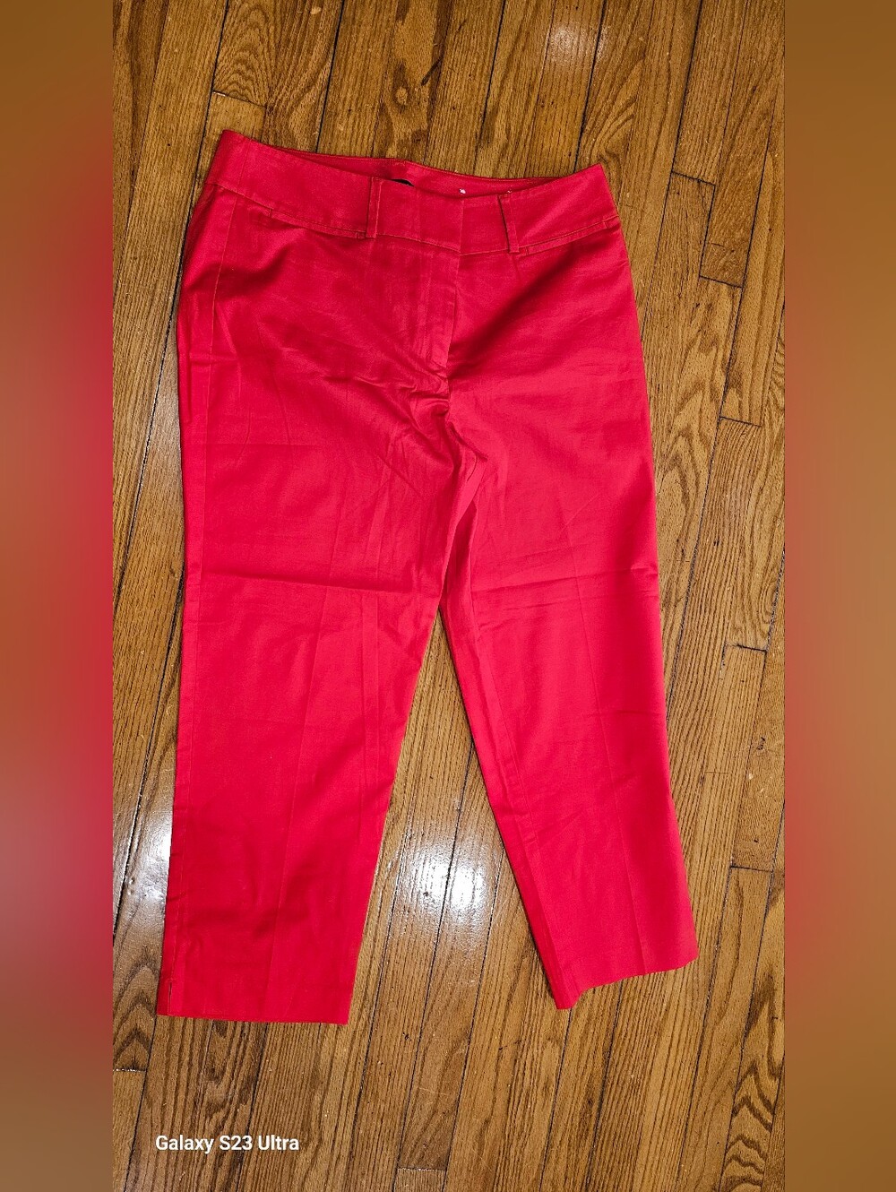 Women’s Bright Red Slim Crop Pants - Classic Professional Style